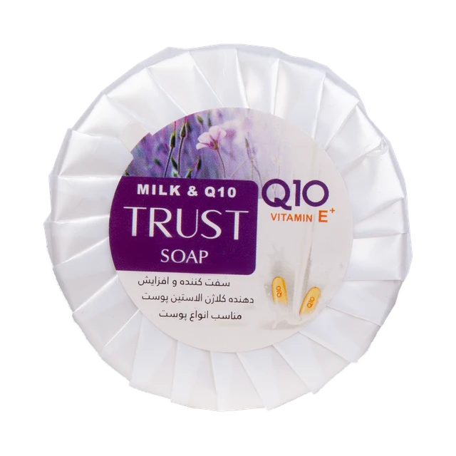 صابون شیر و Q10 پوست تراست