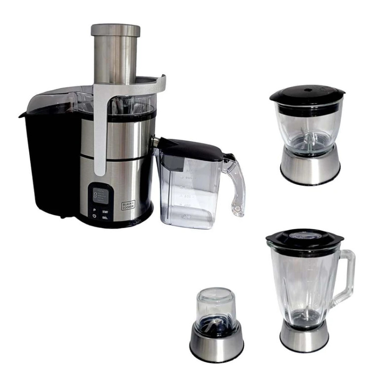 آبمیوه گیری چهار کاره بلک کوکر مدل BC-JS767 | آبمیوهگیر، مخلوطکن، آسیاب و خردکن 800 وات