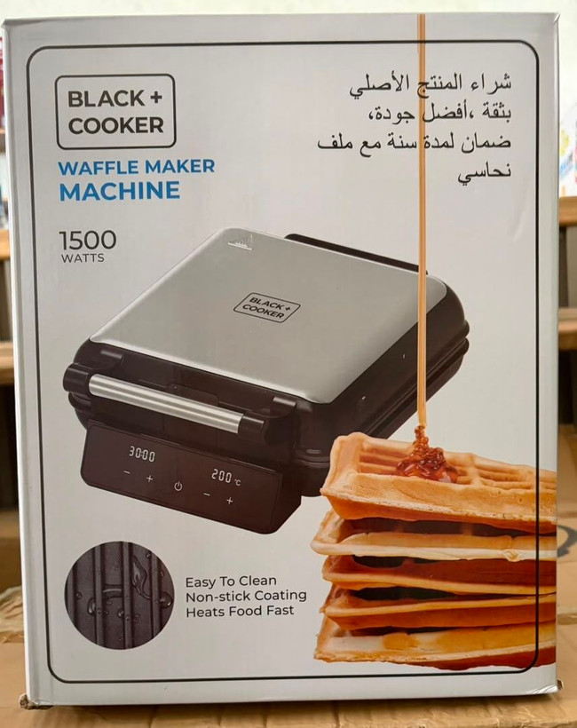 ساندویچ ساز (گریل،وافل،اسنک) بلک کوکر استیل 4قالب